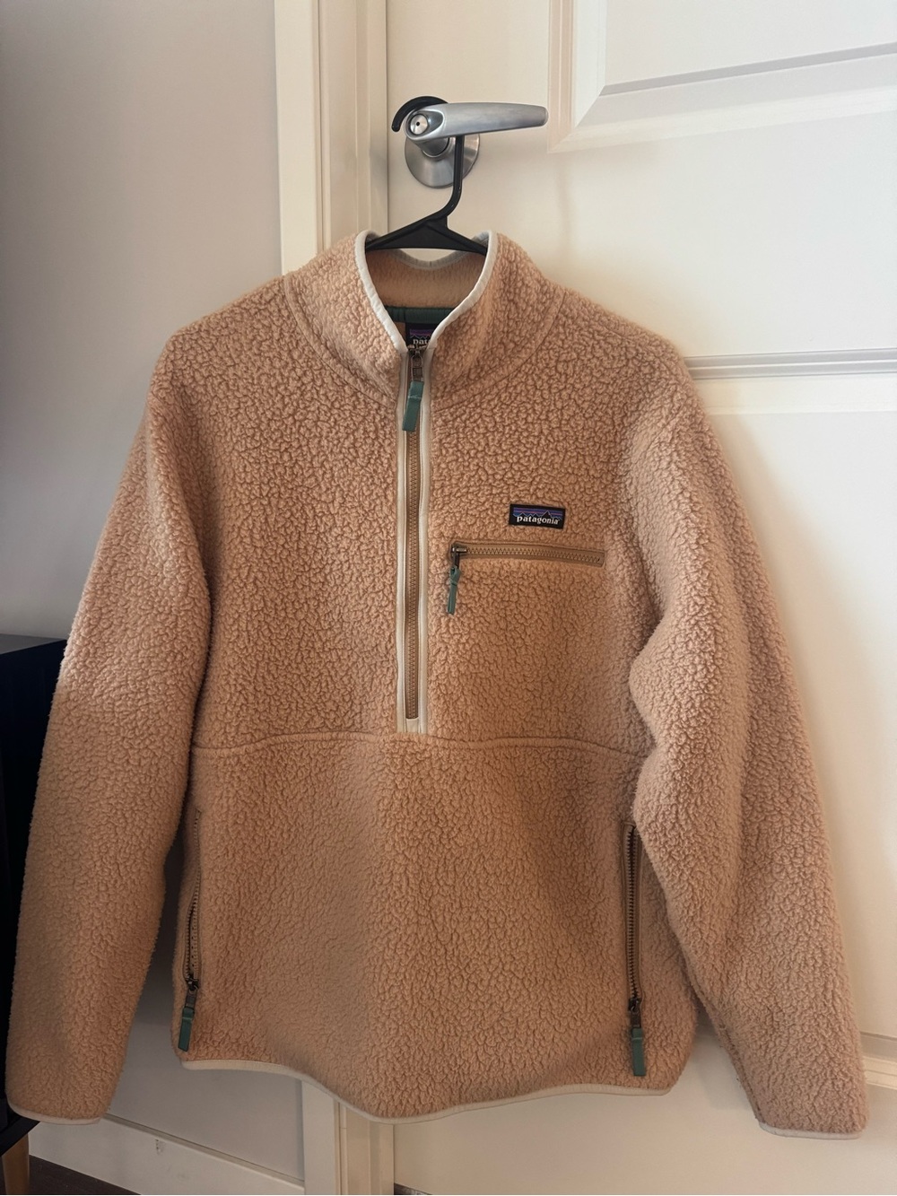 Patagonia Women’s Zip-Neck Sherpa Fleece Pullover - Beige/Tan